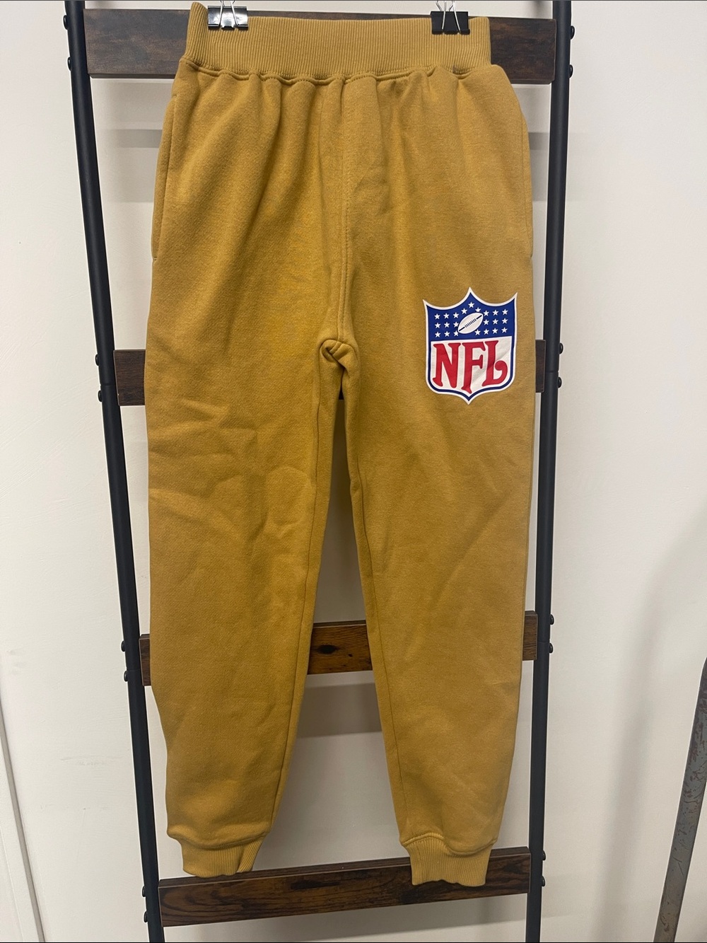 NFL Mustard Fleece Joggers with Shield Logo